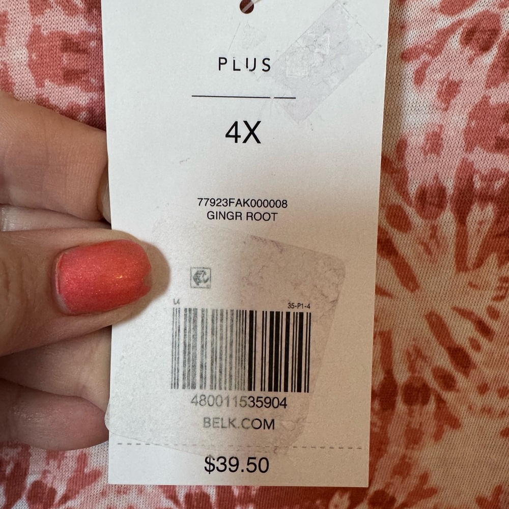 NWT PRINT CASUAL TOP 4X PLUS #CL - Picture 9 of 9